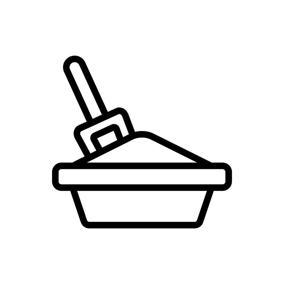 vector de icono de arena para gatos. ilustración de símbolo de contorno aislado