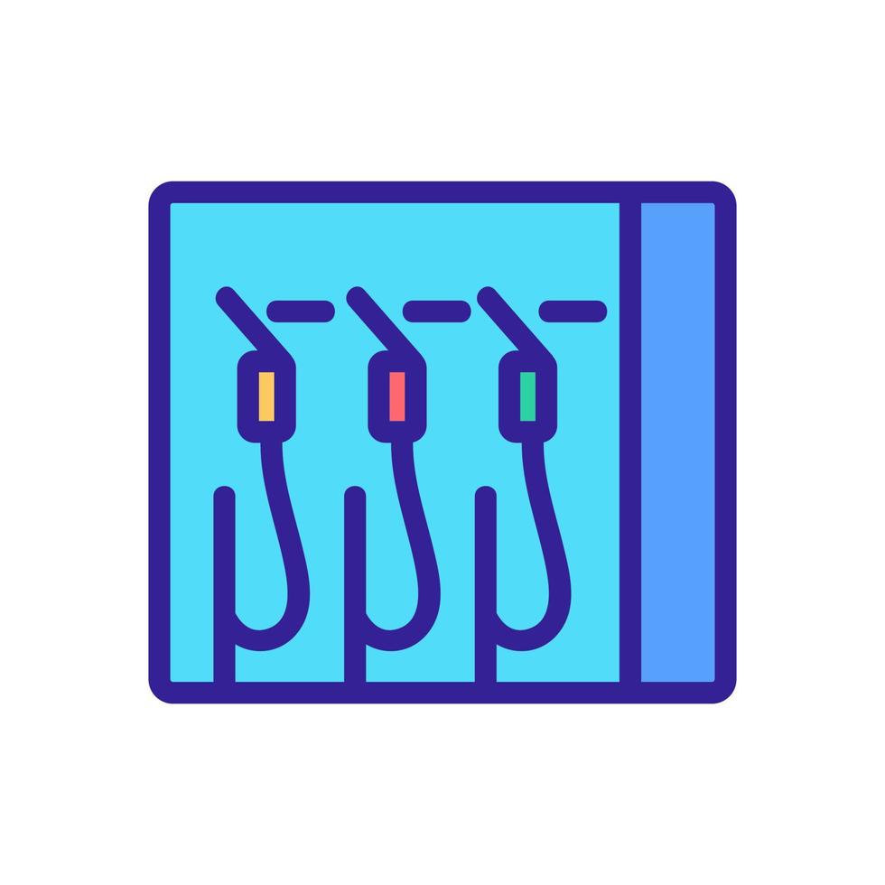 rack with refueling guns icon vector outline illustration