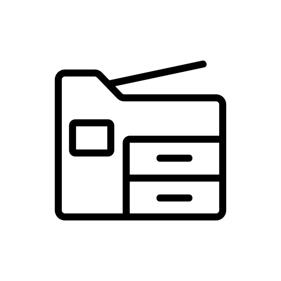 printer office device icon vector outline illustration