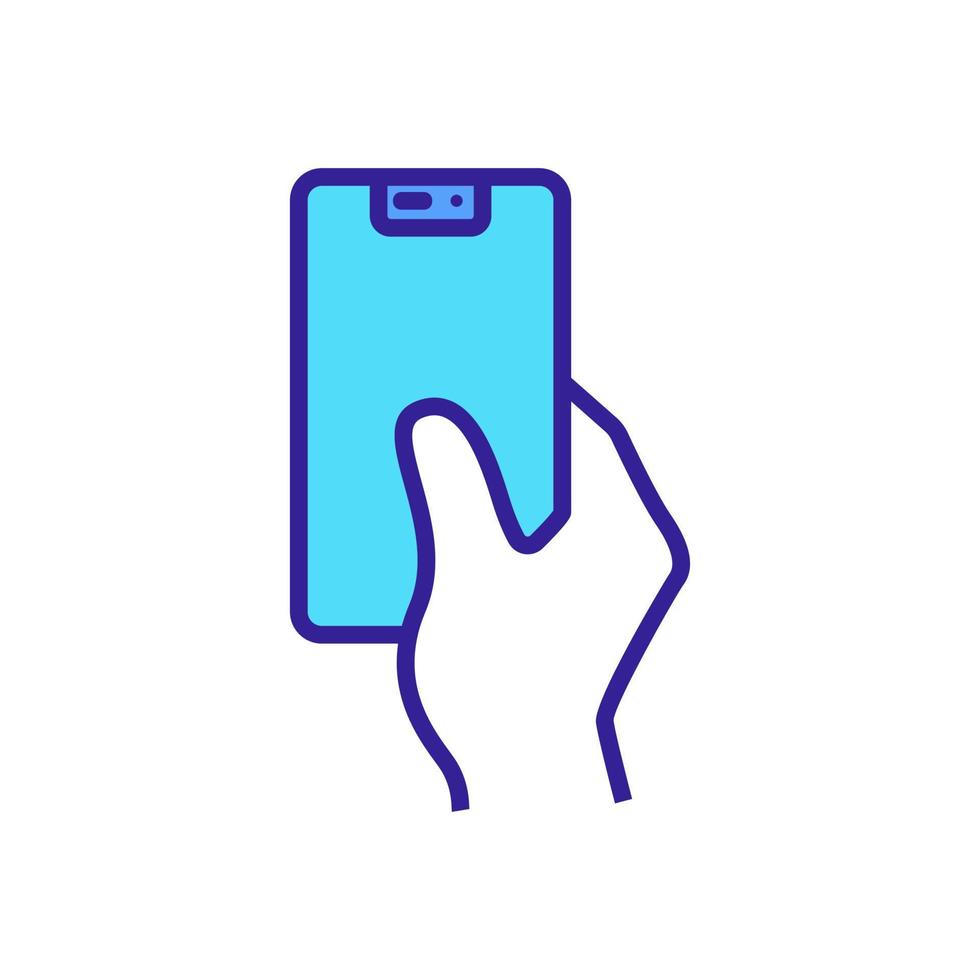 phone icon vector outline illustration