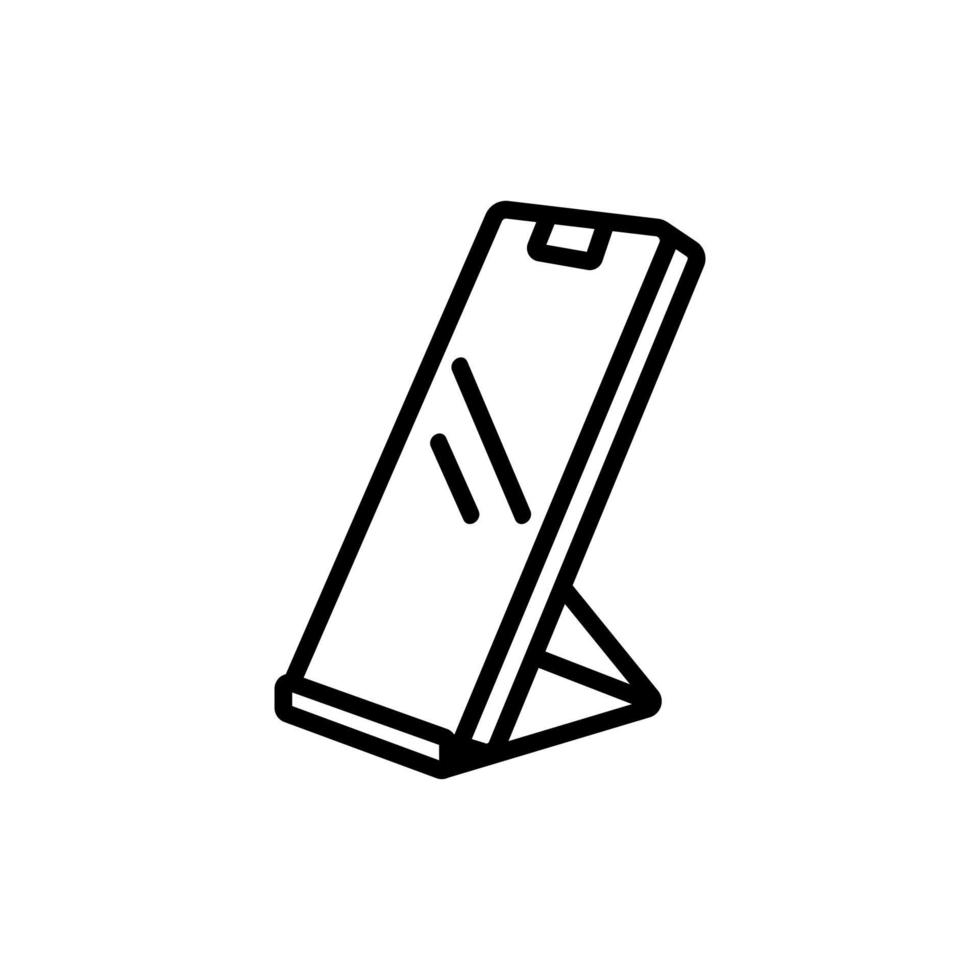 phone stand icon vector outline illustration