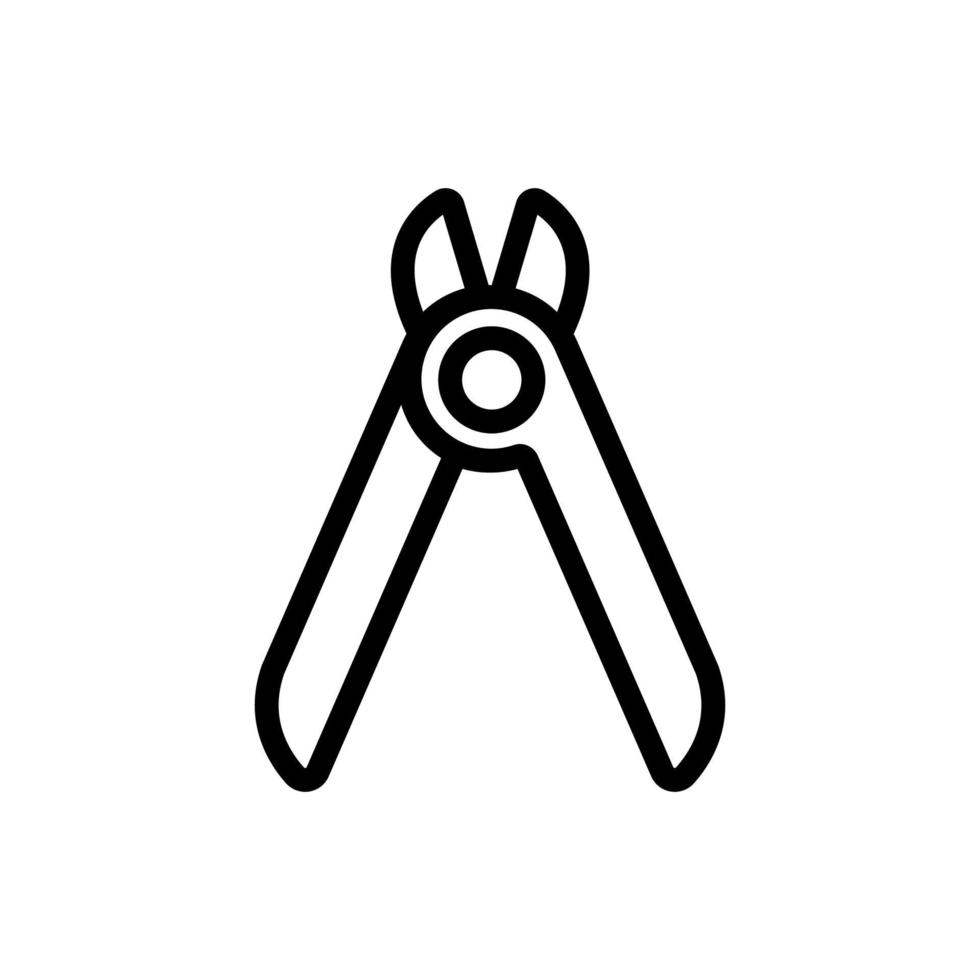 large claw secateurs icon vector outline illustration