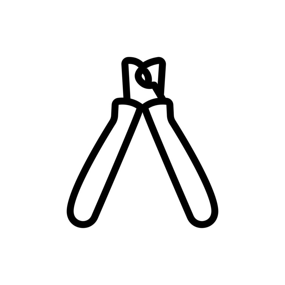 small grooming pliers icon vector outline illustration