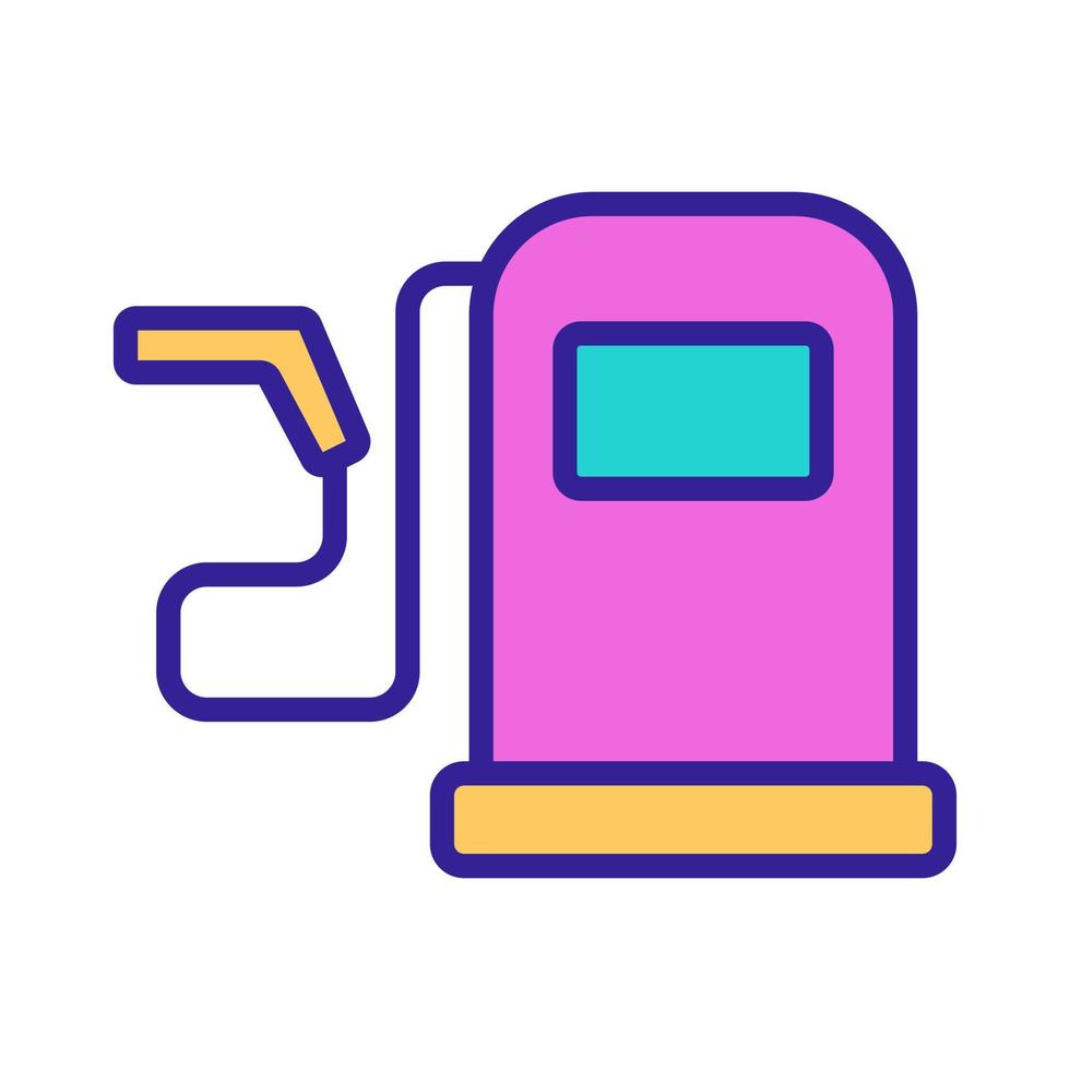 Gas station icon vector. Isolated contour symbol illustration vector