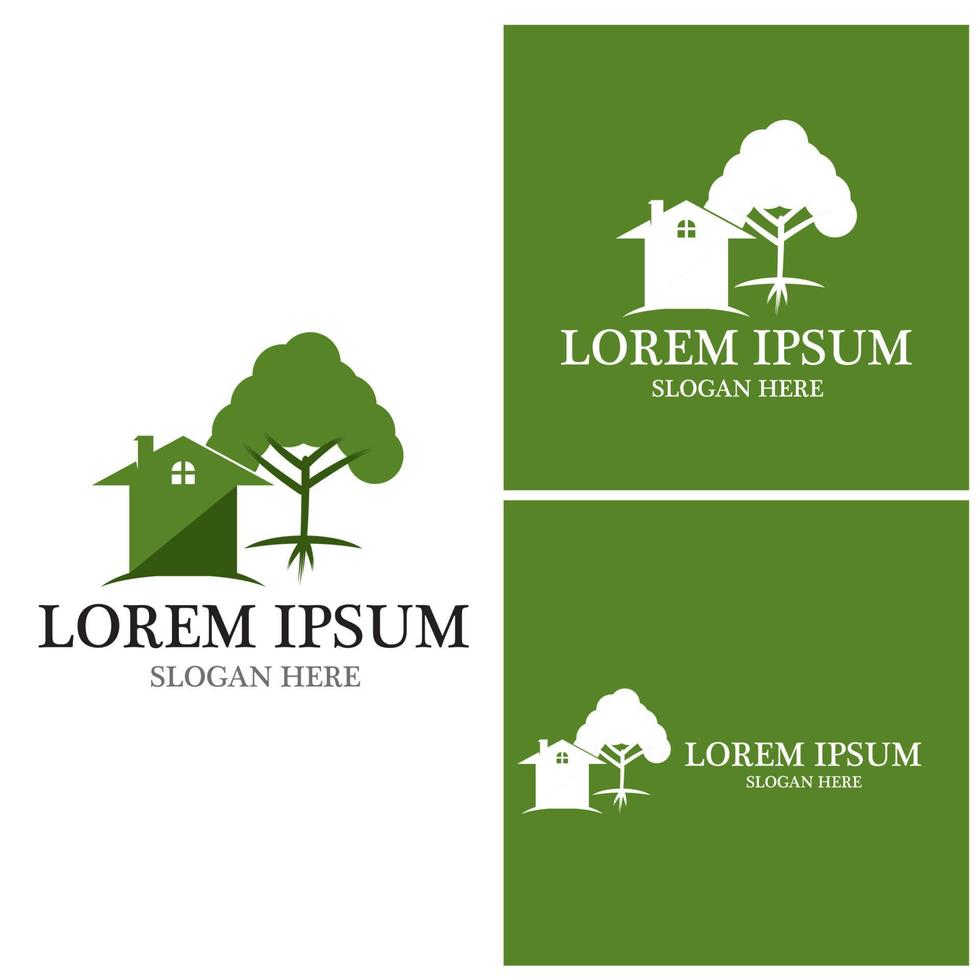 Building home nature logo  vector template