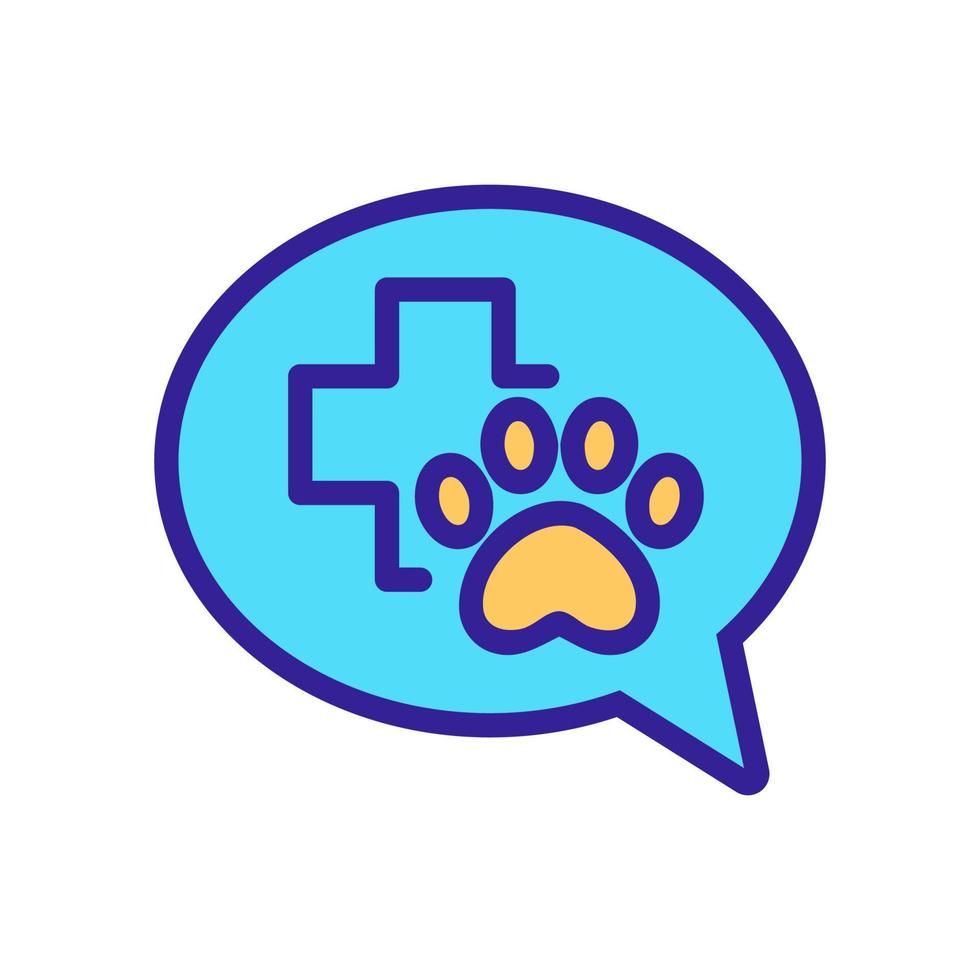 pet clinic Icon vector. Isolated contour symbol illustration vector