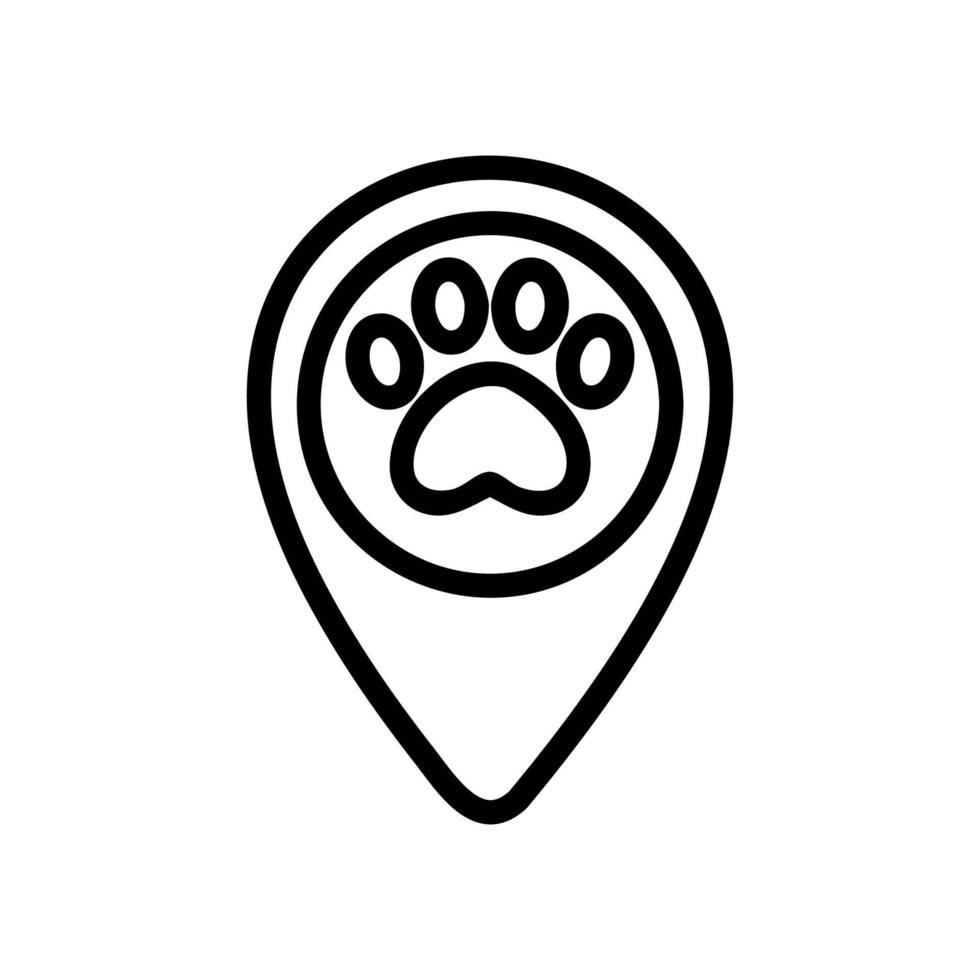 pet shop address is a vector icon. Isolated contour symbol illustration