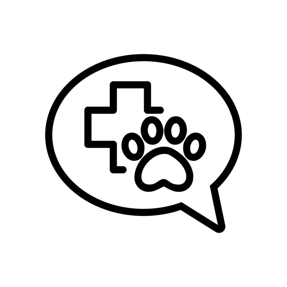 pet clinic Icon vector. Isolated contour symbol illustration vector