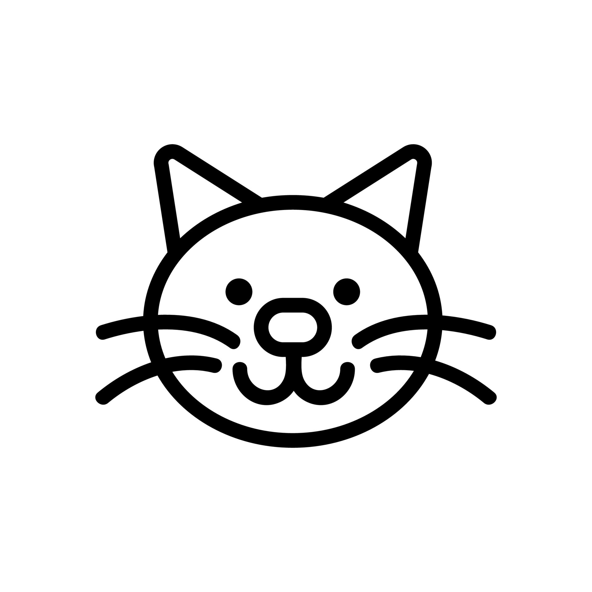 Cat line and glyph icon. Animal vector illustration isolated on