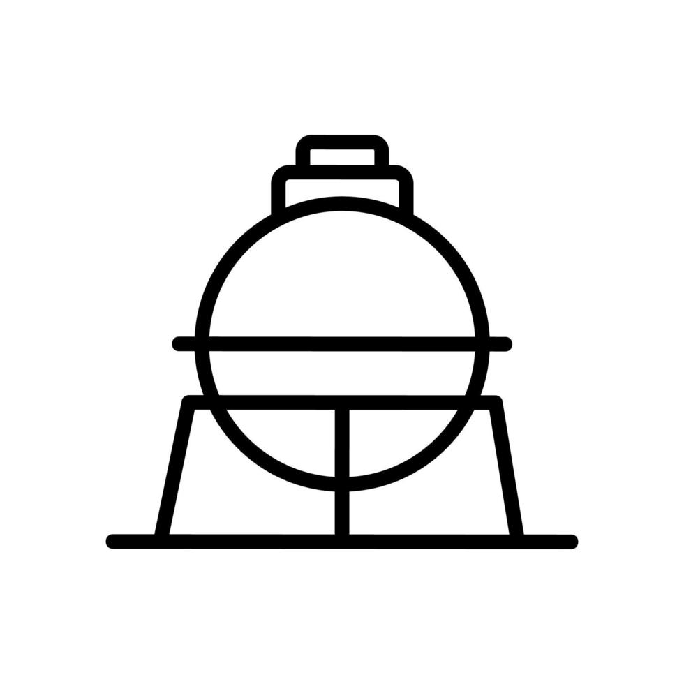 almacenamiento de vector de icono de aceite combustible. ilustración de símbolo de contorno aislado