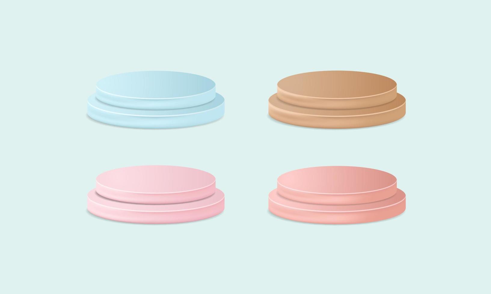 set soft podium vector. for beauty or fashion vector
