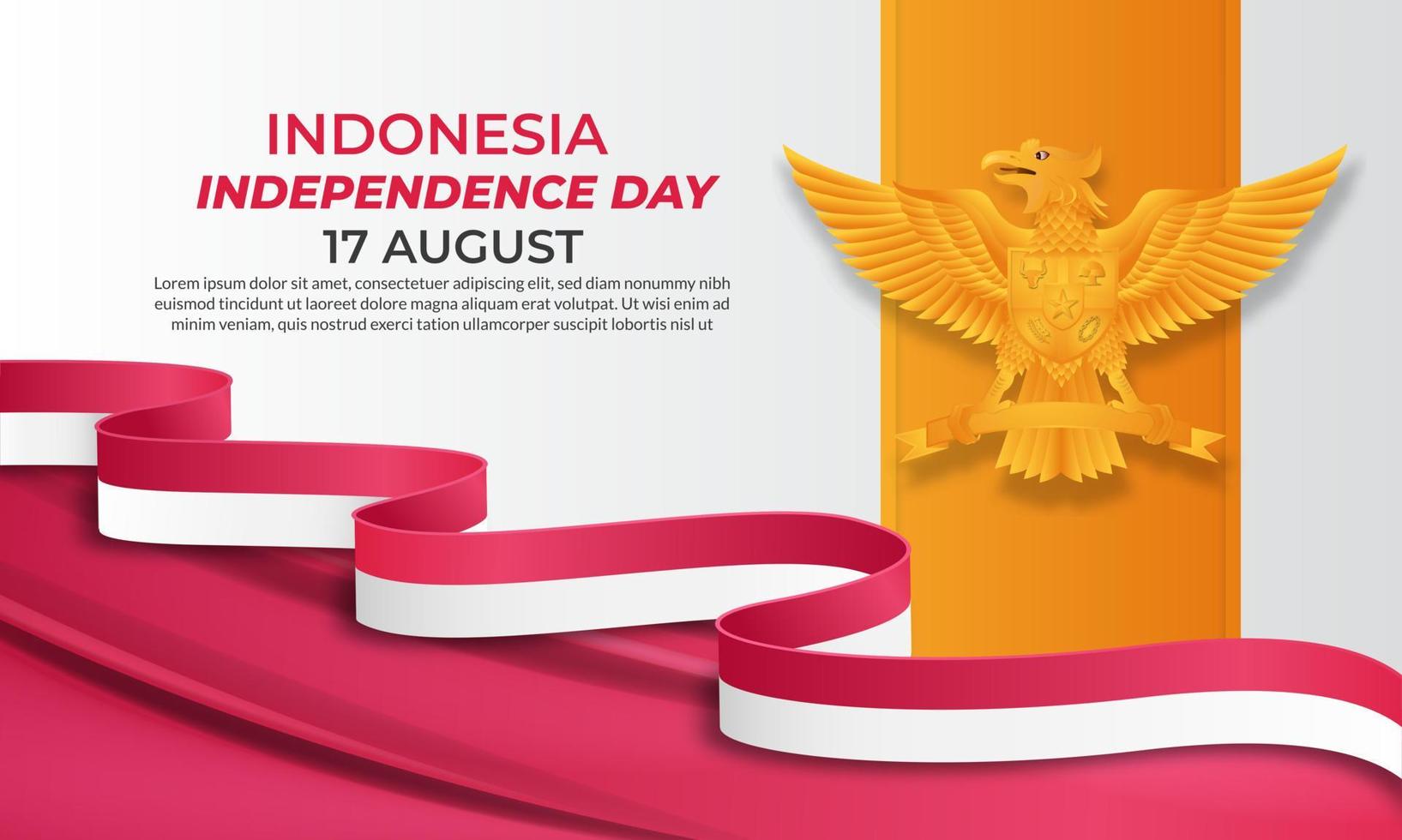 indonesia independence day . Dirgahayu republik indonesia. Illustration, Banner, Poster, background Design vector