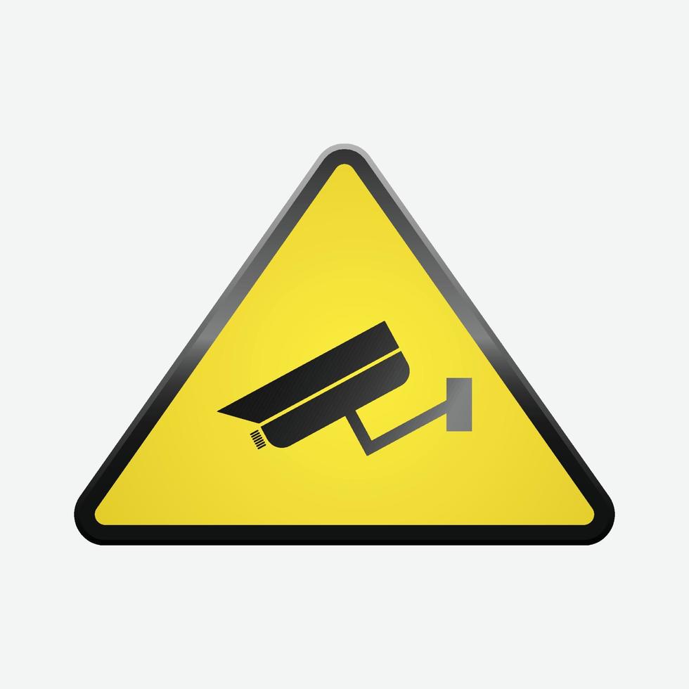 Modern cctv sign collection with flat design vector