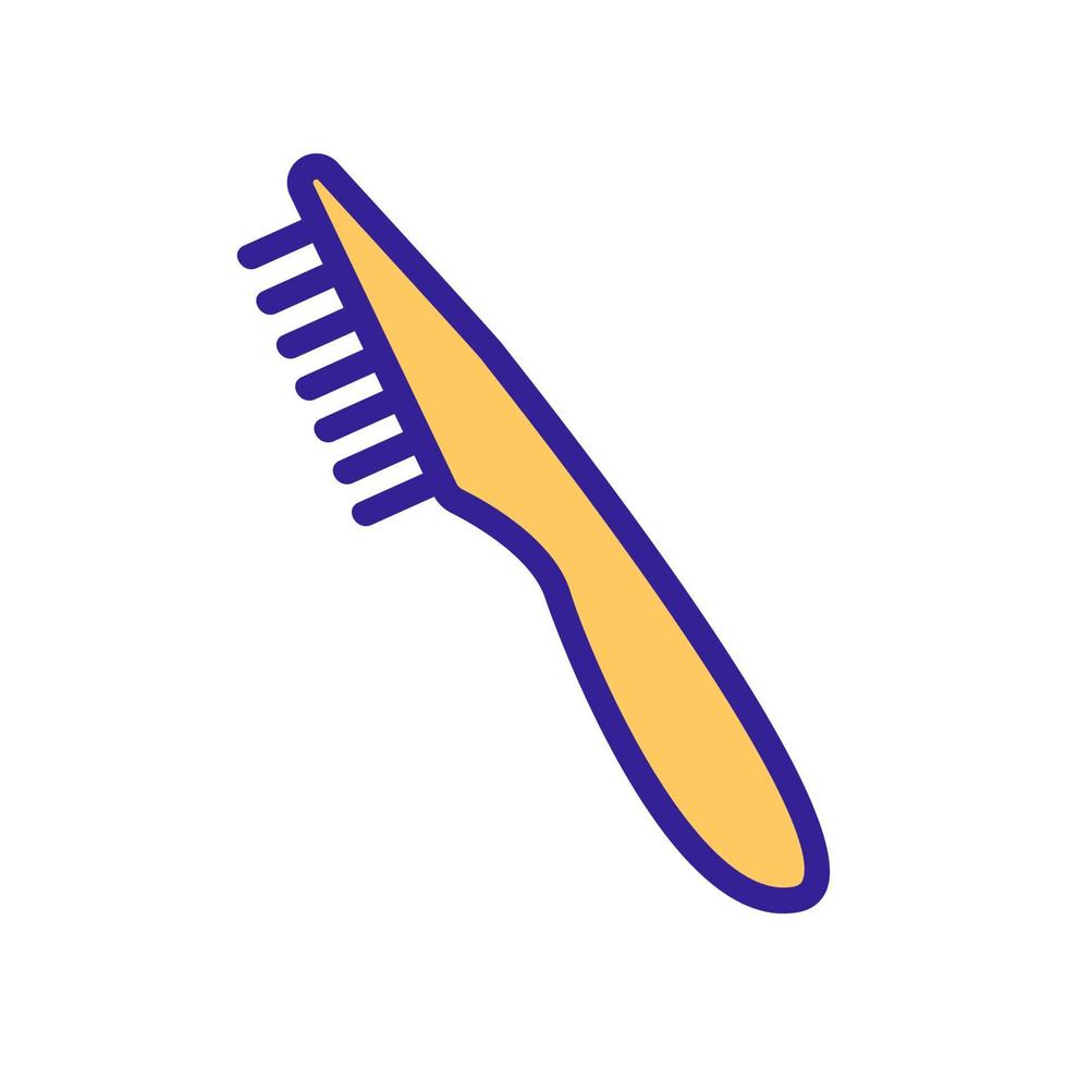 comb with handle icon vector outline illustration