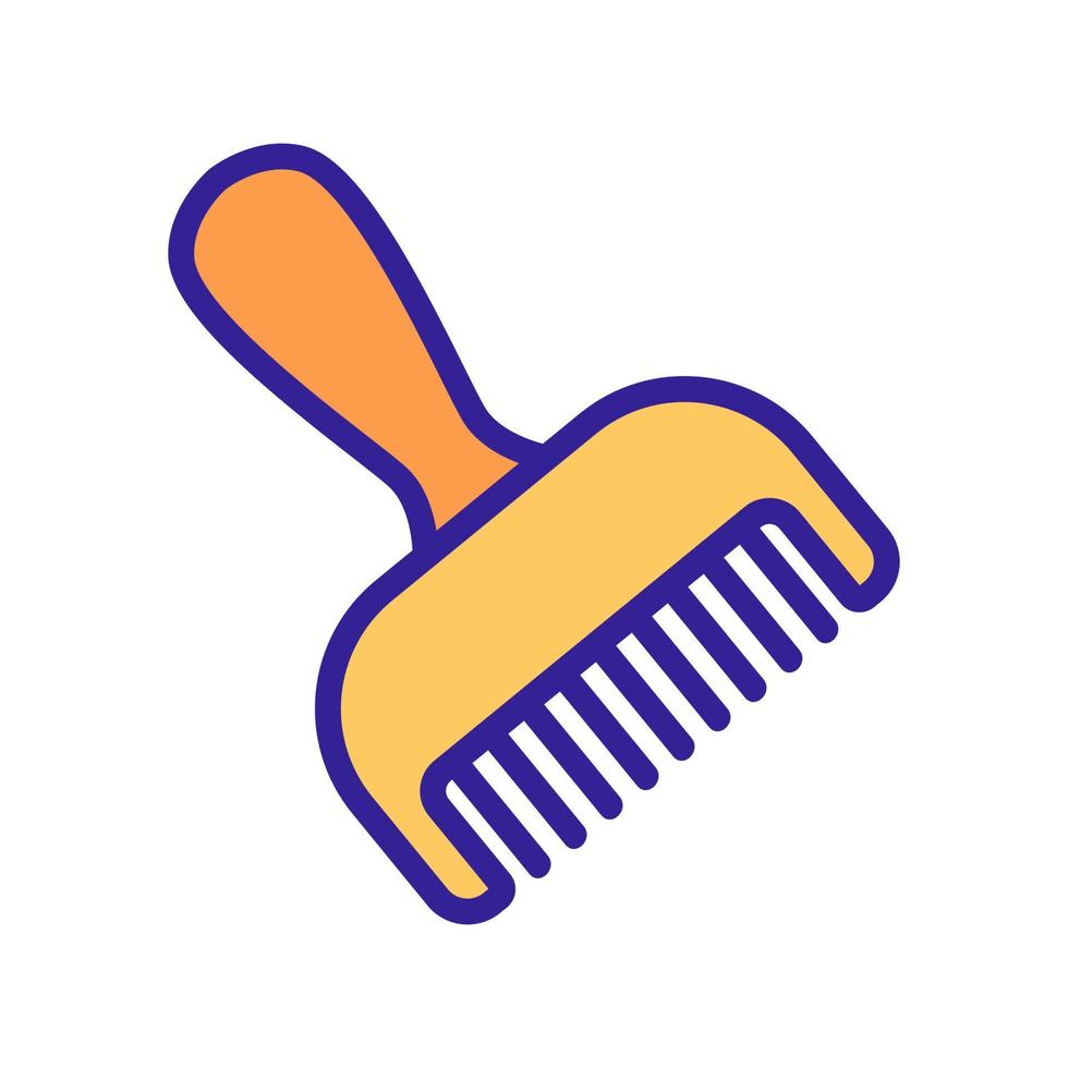 grooming rake comb icon vector outline illustration