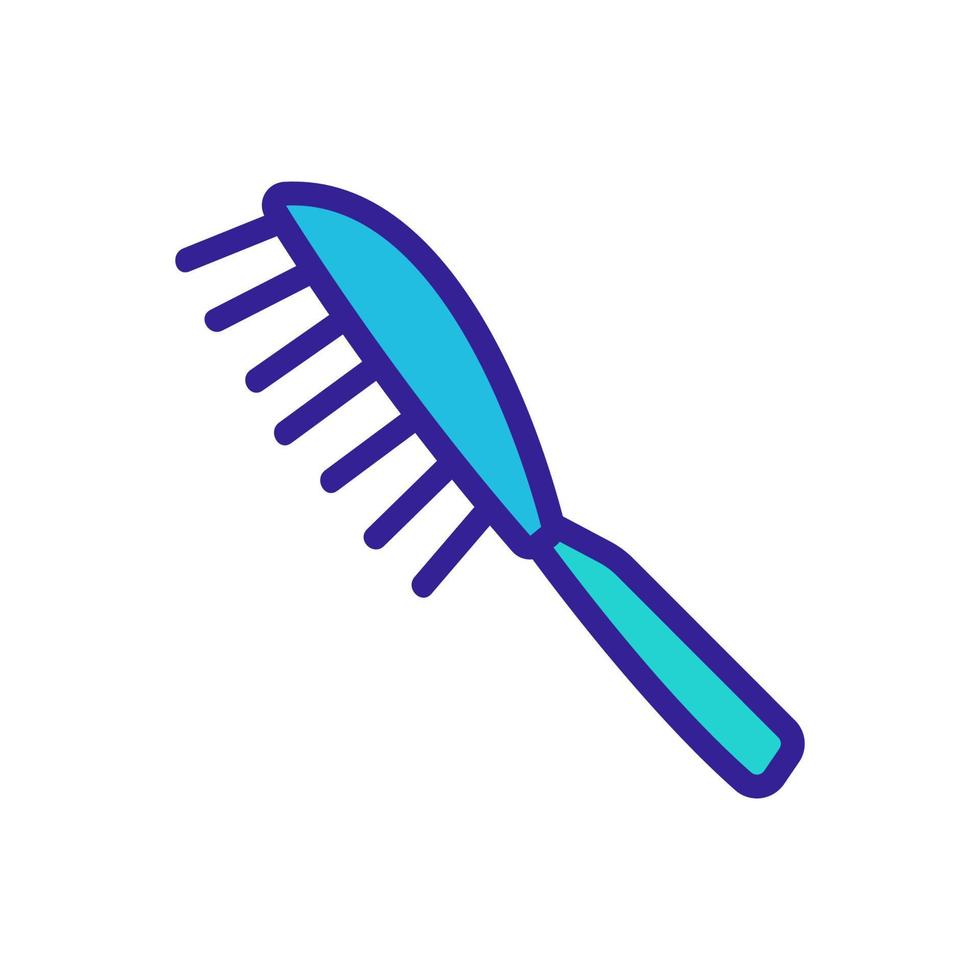 plain wood comb icon vector outline illustration