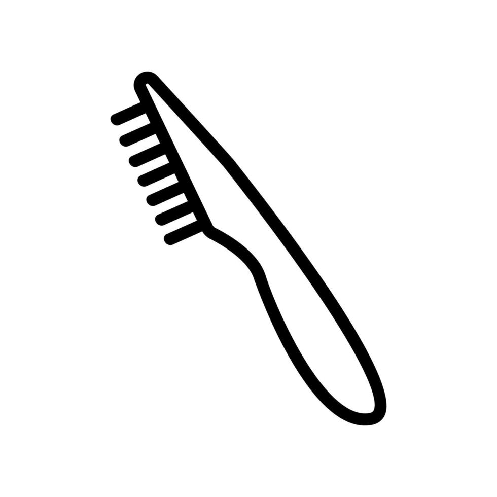 comb with handle icon vector outline illustration