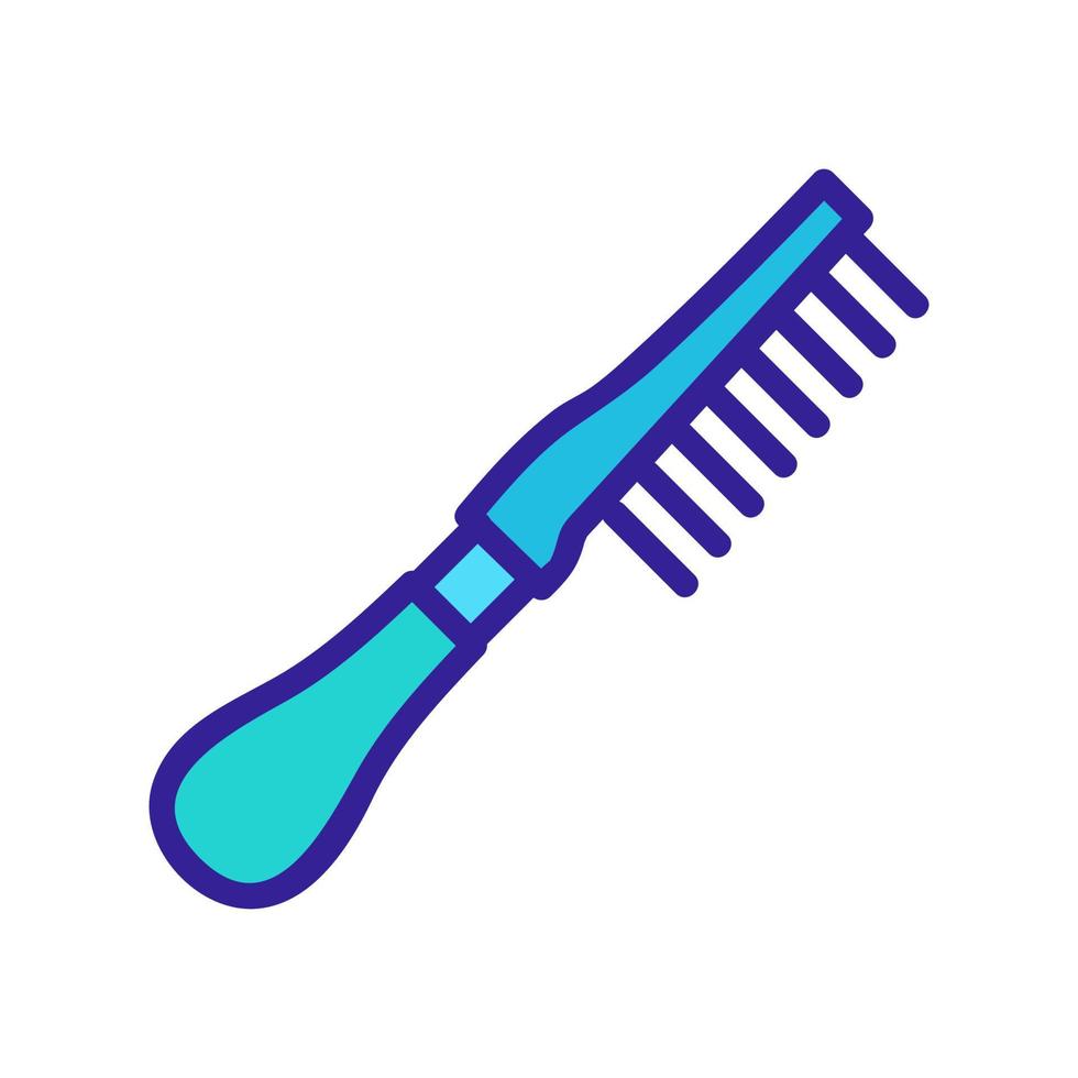 comb for combing fleas icon vector outline illustration