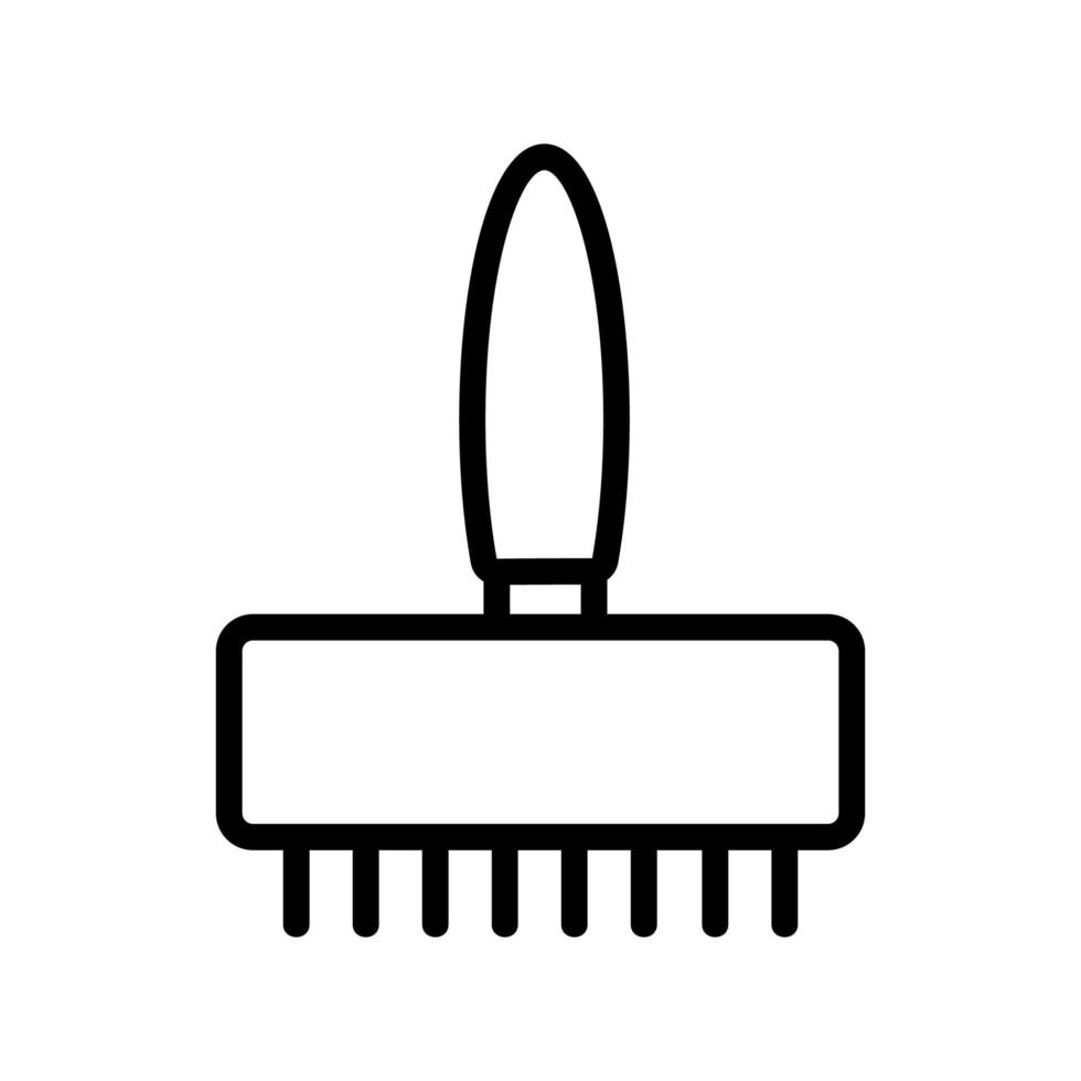 large rake comb icon vector outline illustration