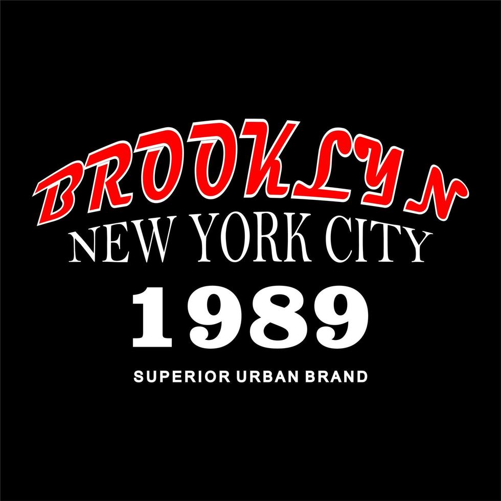 vector de diseño de tipografía de brooklyn para imprimir