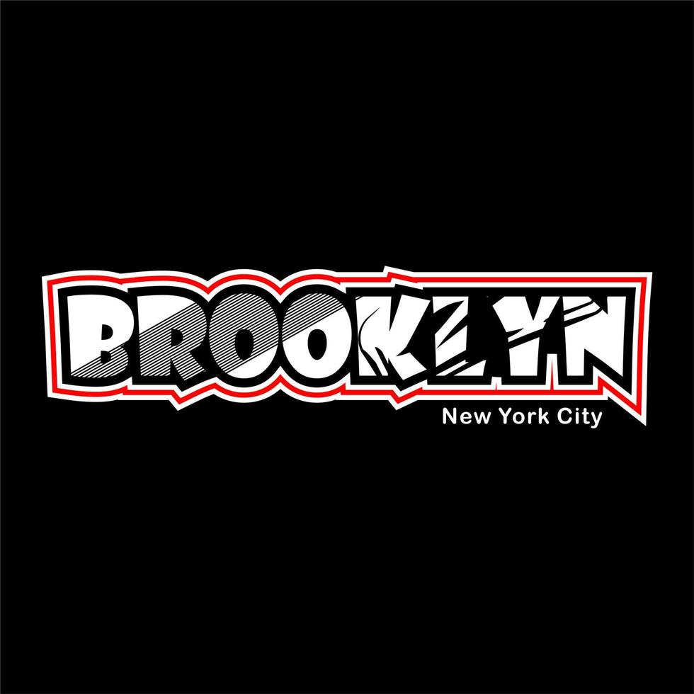 brooklyn typography design vector for print