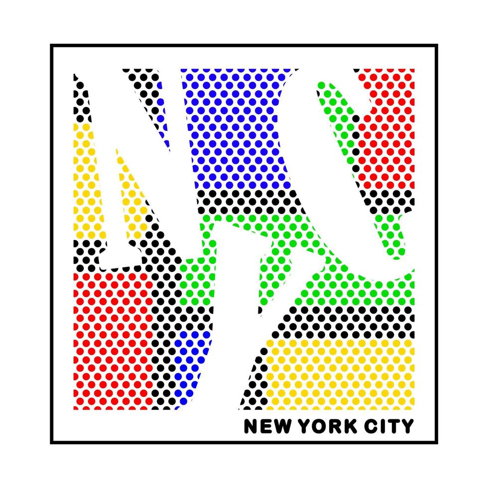 new york city typography vector for print t shirt