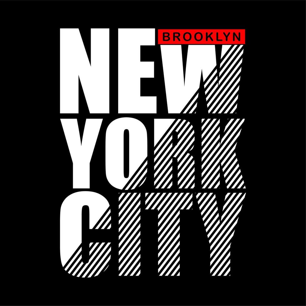 vector de tipografía de la ciudad de nueva york para camiseta estampada