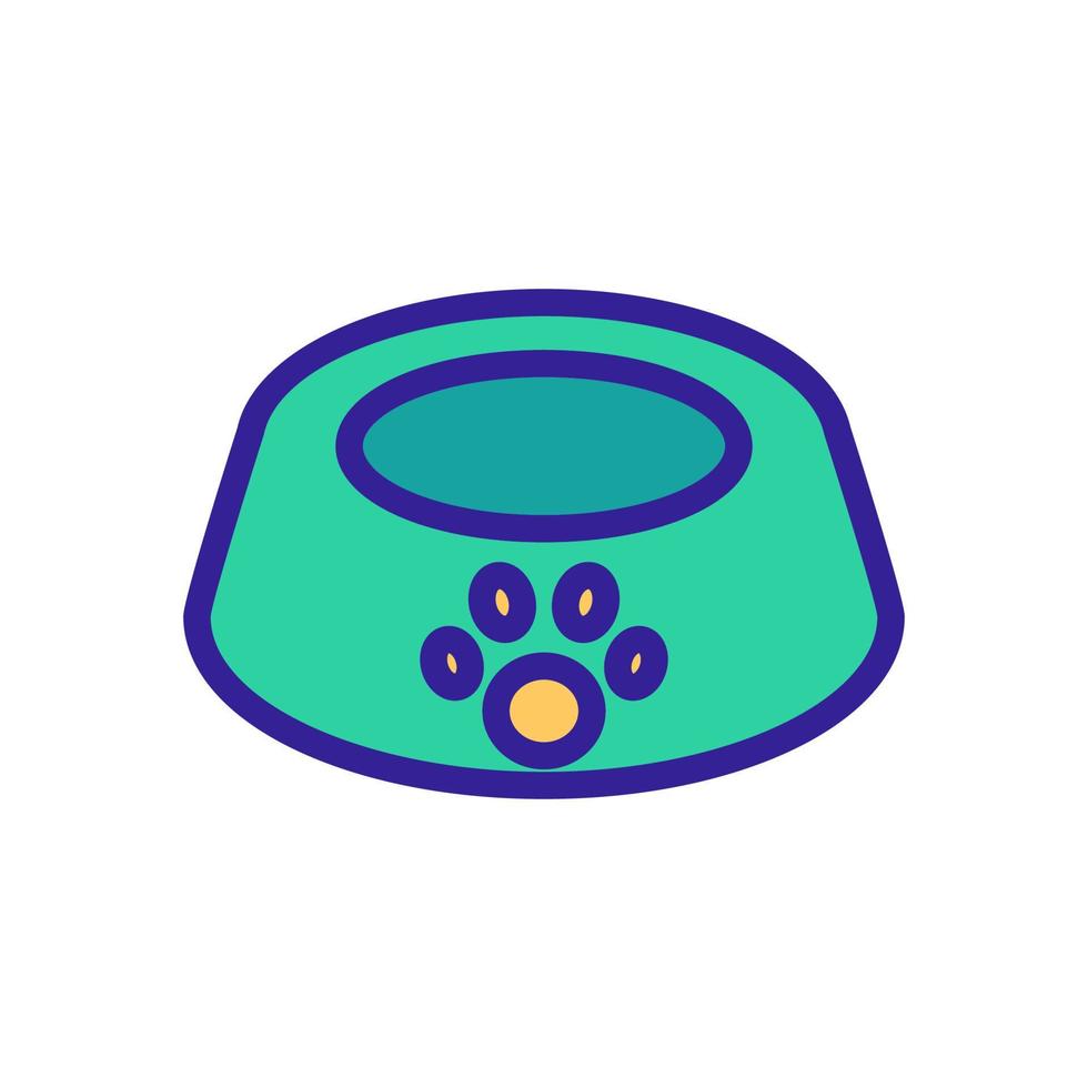 Pet bowl icon vector. Isolated contour symbol illustration vector
