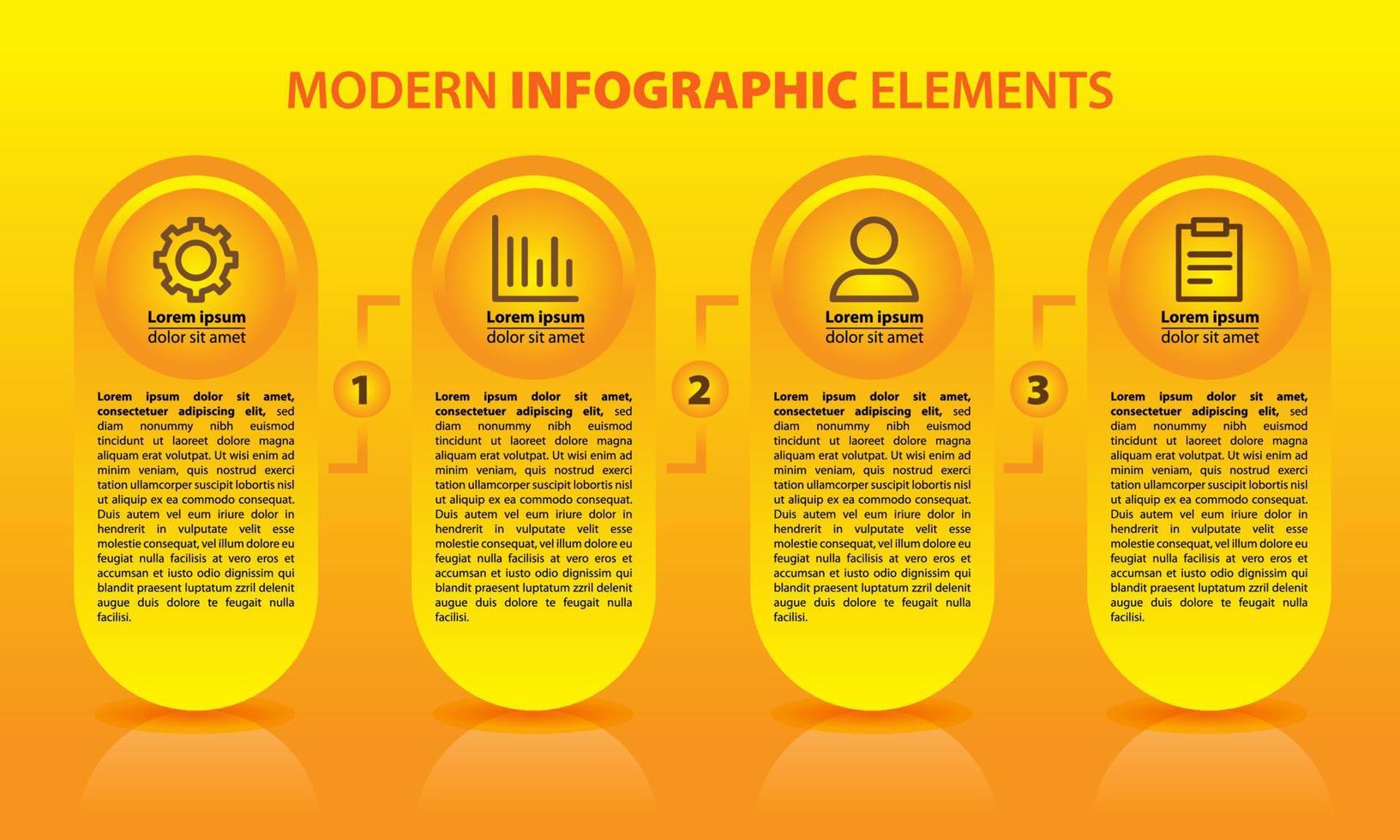 Modern infographic template design with numbers options or steps. vector