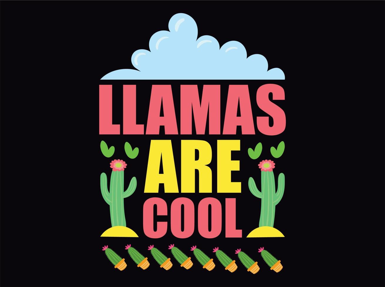 Llama t-shirt design vectot file vector