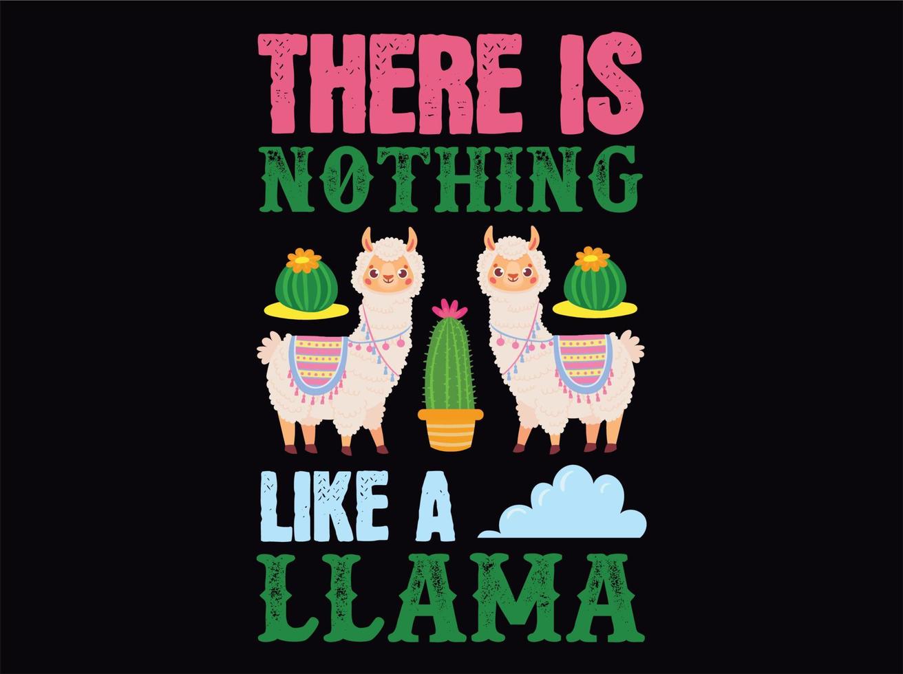 Llama t-shirt design vectot file vector