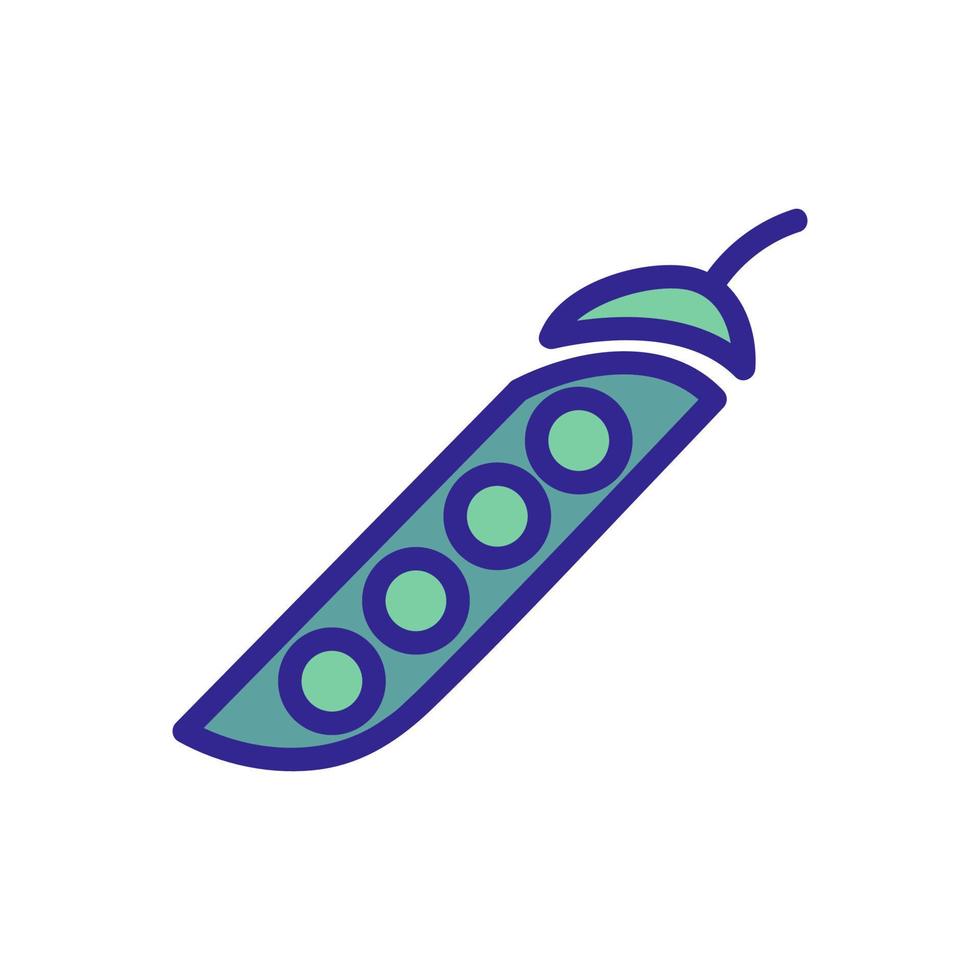 Green pea icon vector. Isolated contour symbol illustration vector