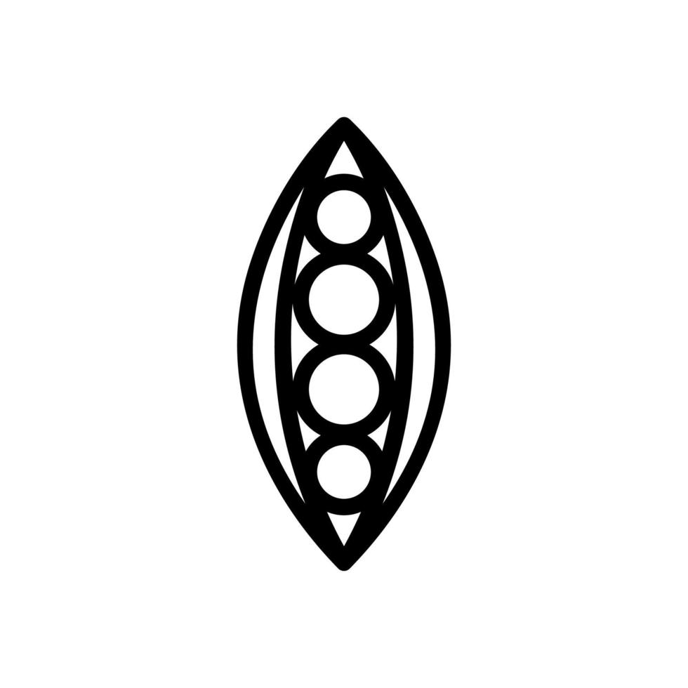 vector de icono de guisante verde. ilustración de símbolo de contorno aislado