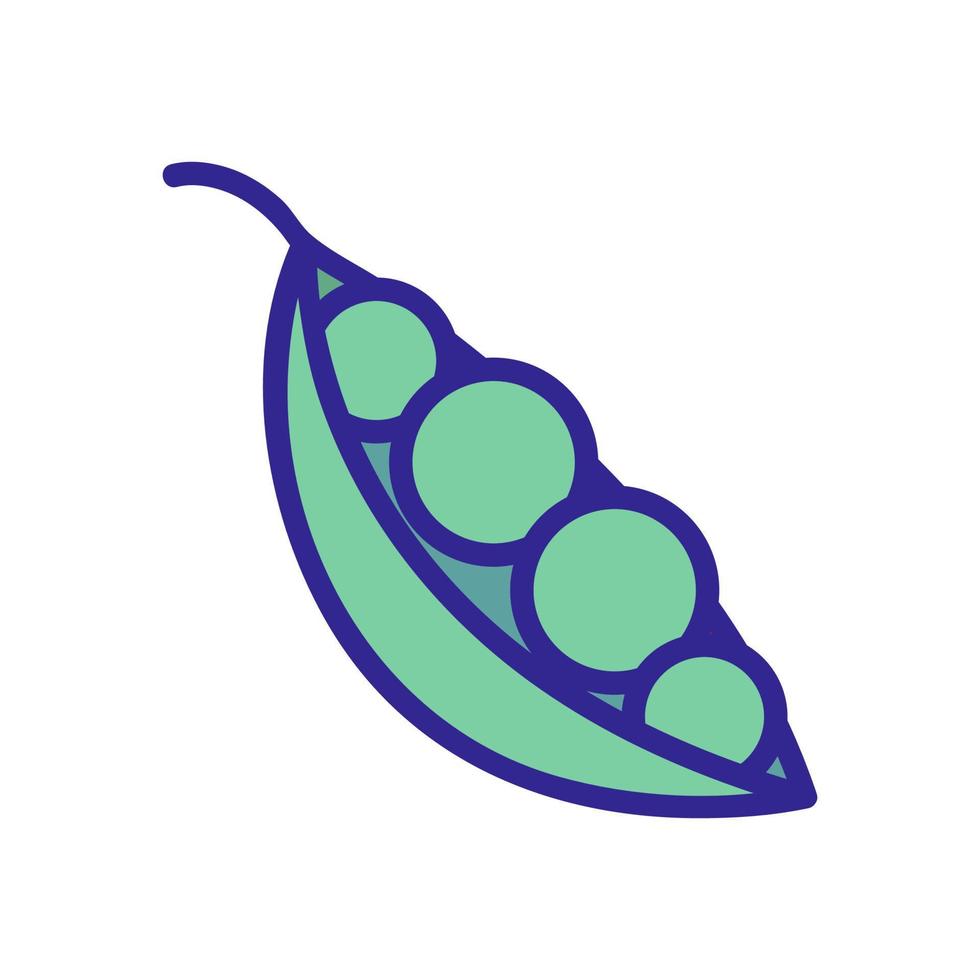 Green pea icon vector. Isolated contour symbol illustration vector