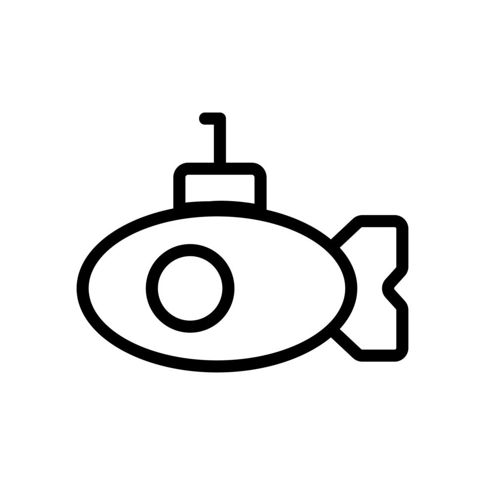 Periscope submarine icon vector. Isolated contour symbol illustration vector