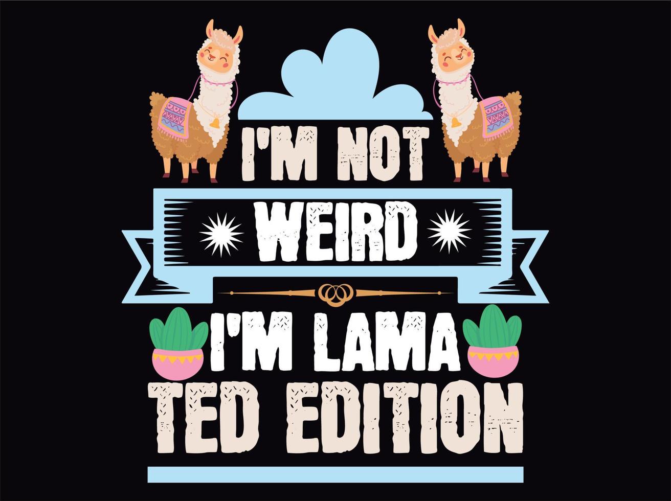 Llama t-shirt design vectot file vector