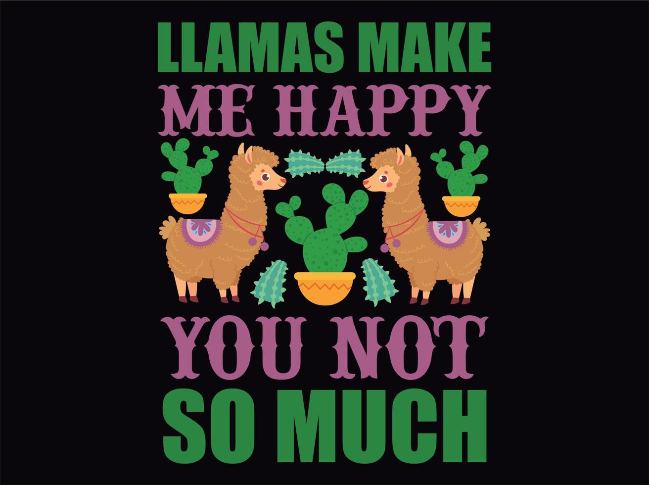 Llama t-shirt design vectot file vector