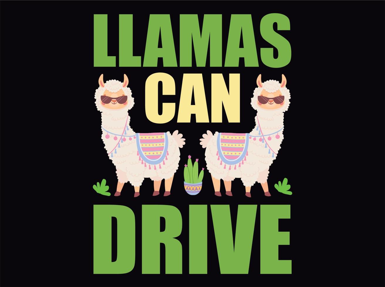 Llama t-shirt design vectot file vector