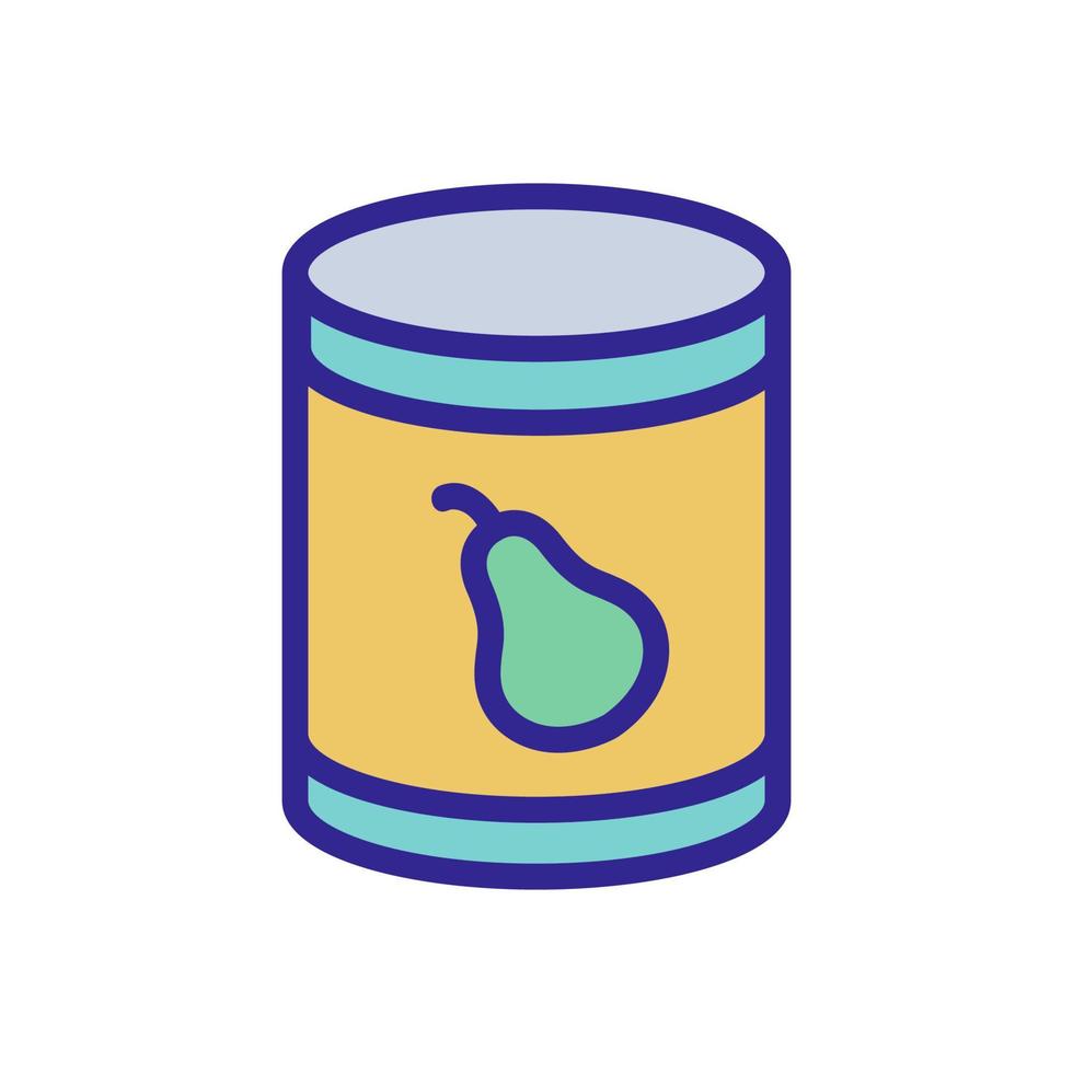pear canned icon vector outline illustration
