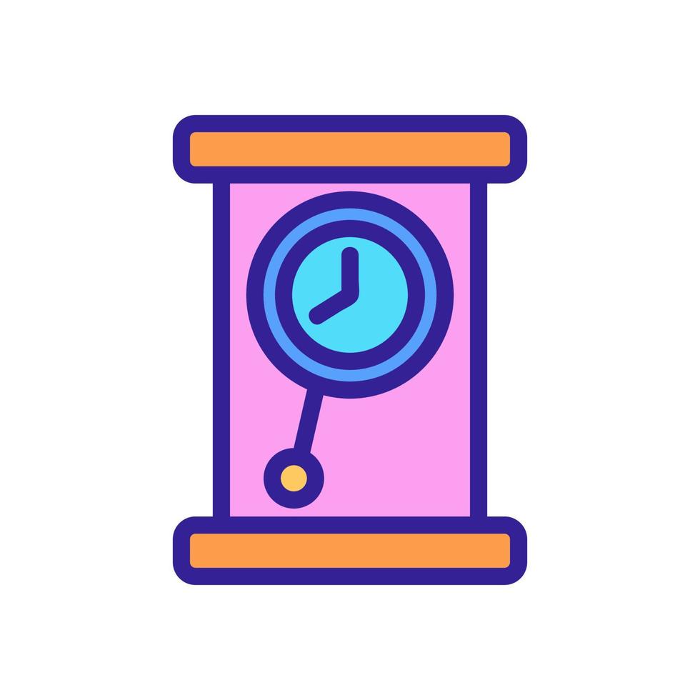 portable classic pendulum clock icon vector outline illustration