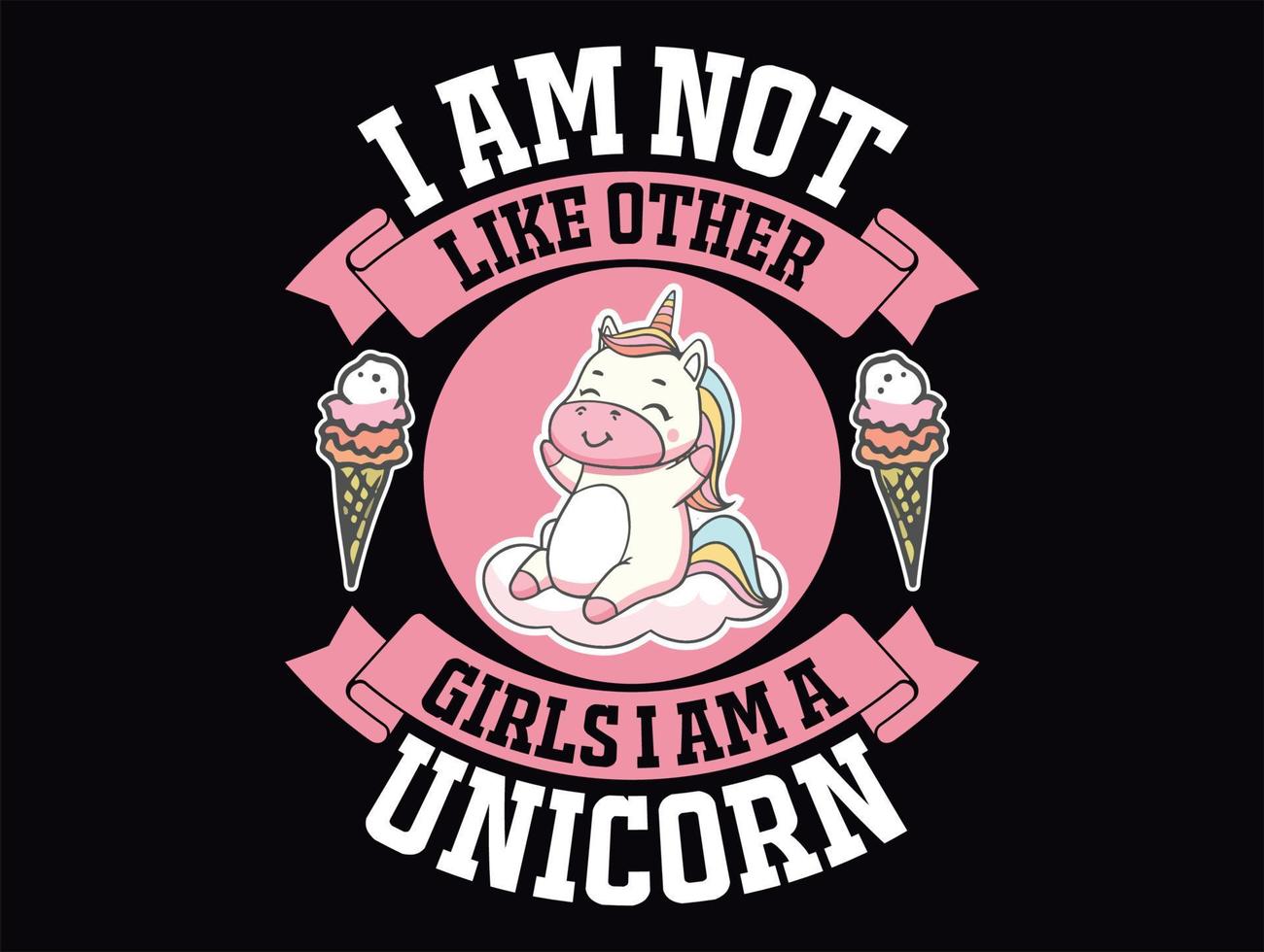 Unicorn t-shirt design vector file