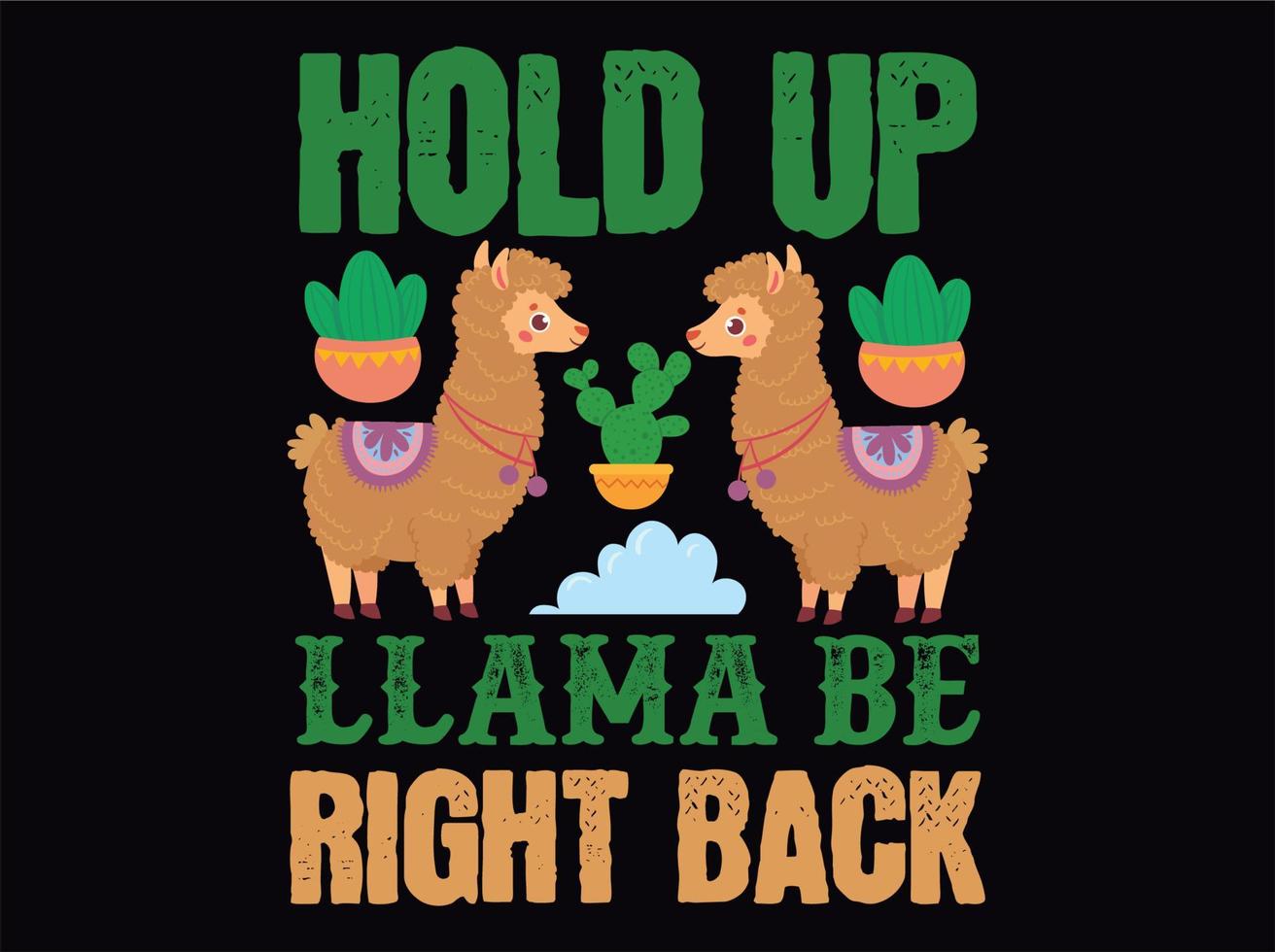 Llama t-shirt design vectot file vector