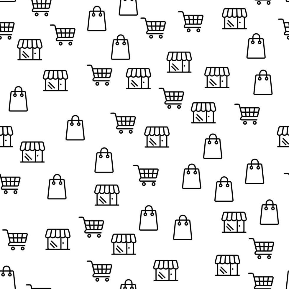Online Shop Offer Large Discounts Seamless Pattern vector