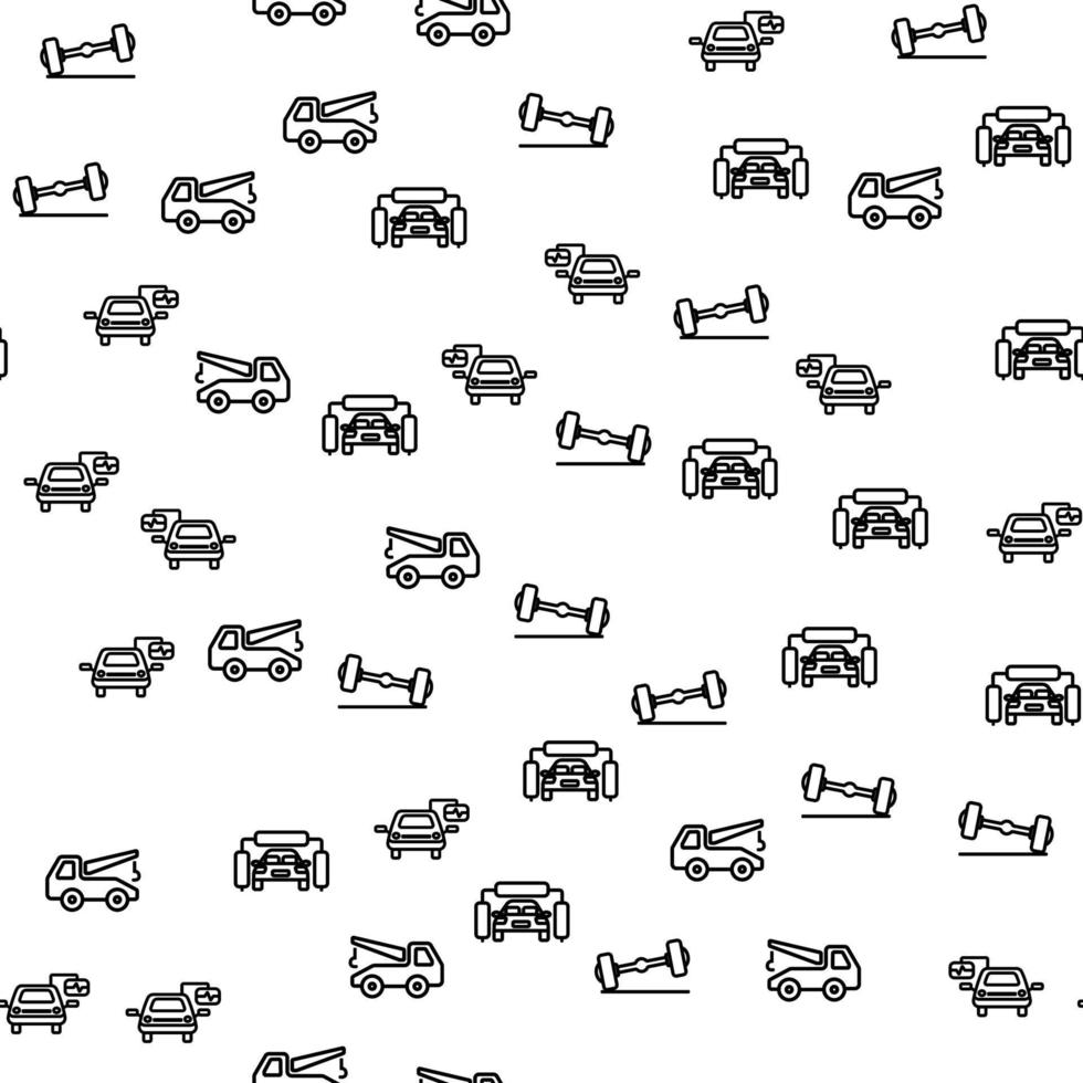 Car Washing And Service Seamless Pattern Vector