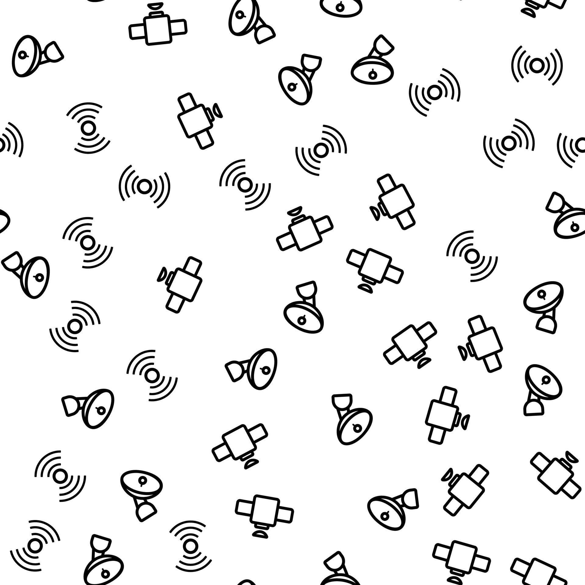 Cellular Communication Seamless Pattern Vector 9763113 Vector Art at ...