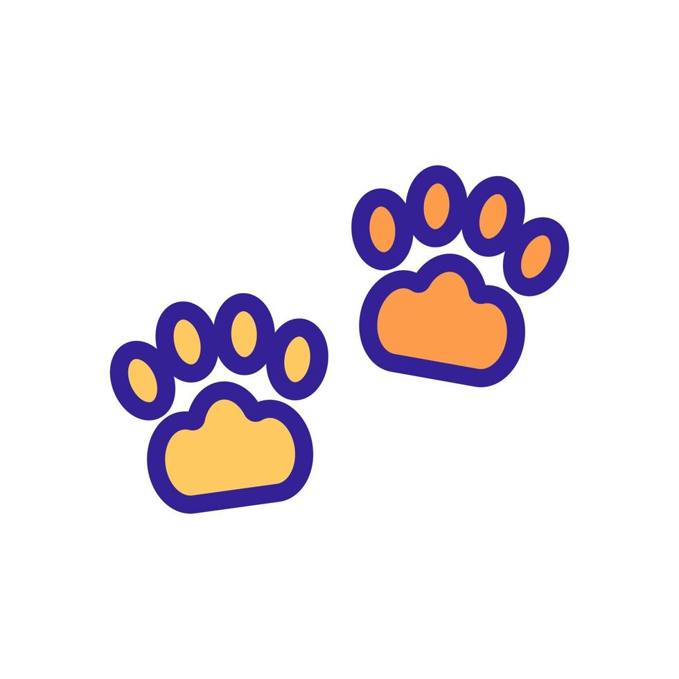 Paw icon vector. Isolated contour symbol illustration vector