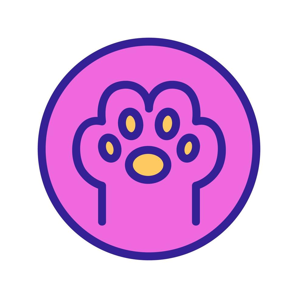 Paw icon vector. Isolated contour symbol illustration vector