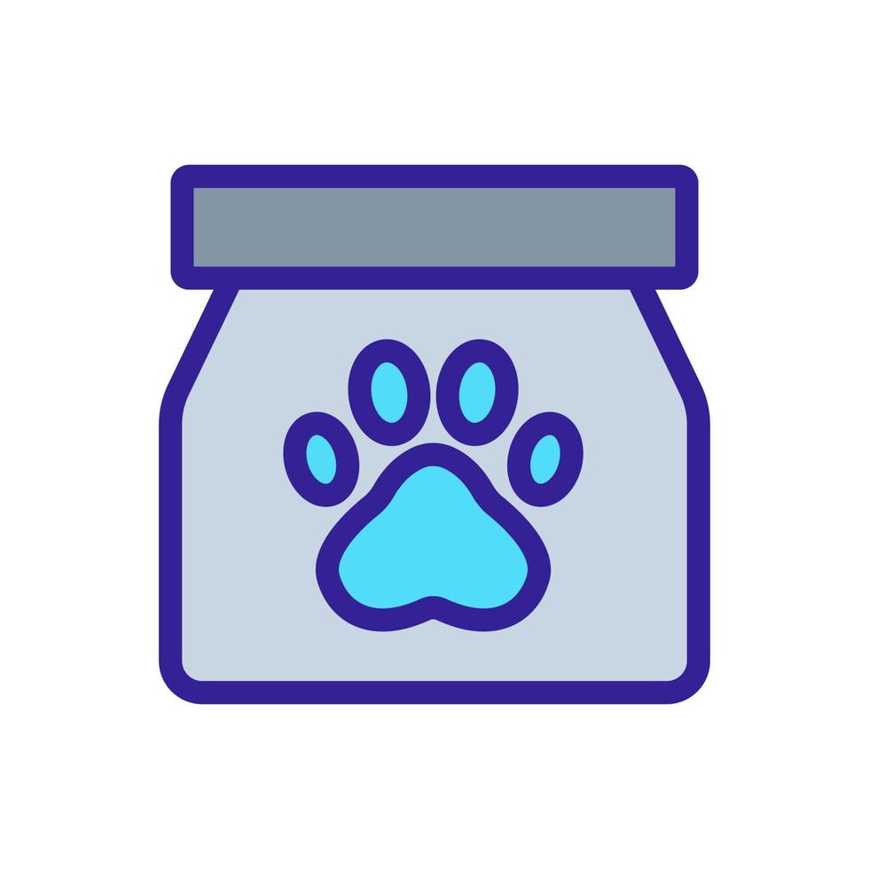 Paw icon vector. Isolated contour symbol illustration vector