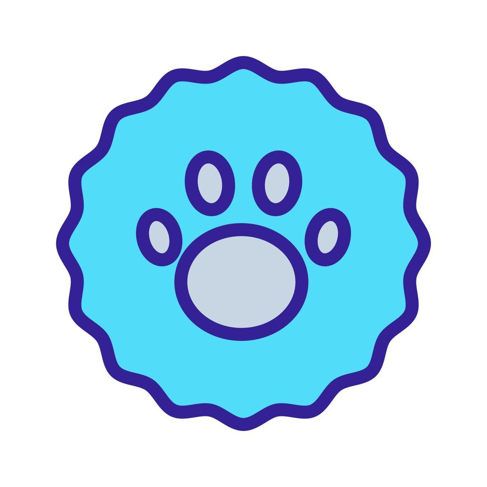 Paw icon vector. Isolated contour symbol illustration vector