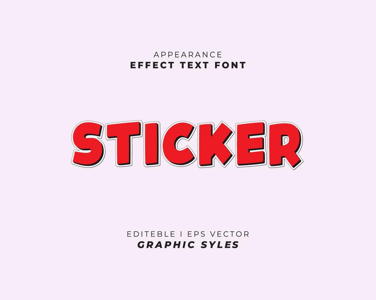 text effect font 3D color. vector